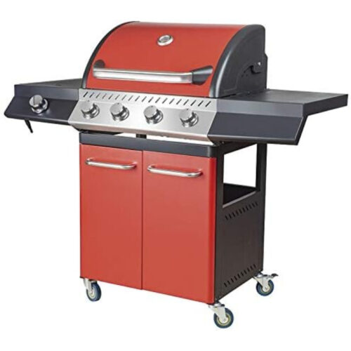 Habitex Bontempo R128 Barbacoa de Gas con 4 Quemadores y Cocina Lateral