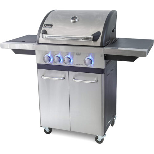 ACTIVA Silver Star 400 – Barbacoa de Gas con 3 Quemadores, Quemador Lateral y 800 °C