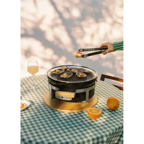 BBQ KAMADO HIBACHI Barbacoa Redonda con Grill y Plancha – Disfruta de una Parrillada Perfecta al Estilo Hibachi