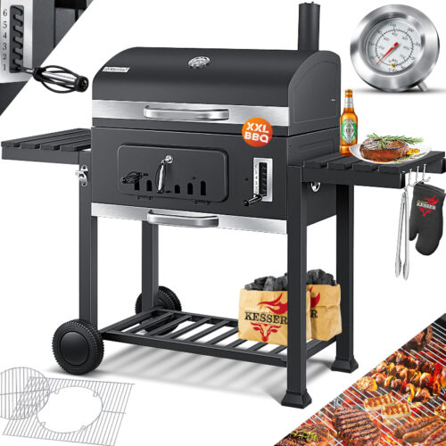 KESSER® Barbacoa de Carbón Carro XXL: Barbacoa de carbón de gran capacidad