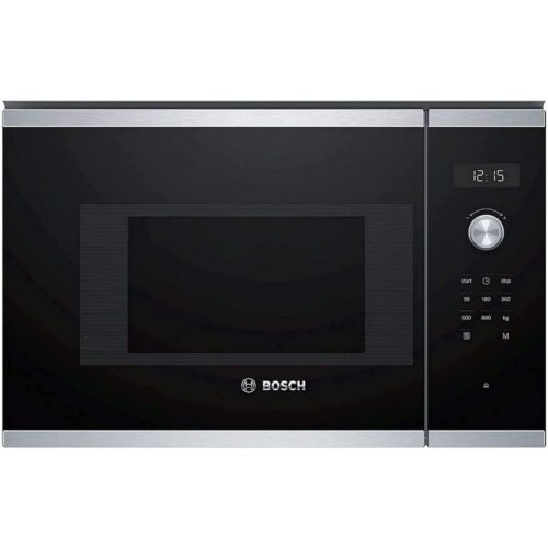 Bosch BFL524M: Microondas Empotrable con 800W, Funciones Automáticas y Estilo Moderno